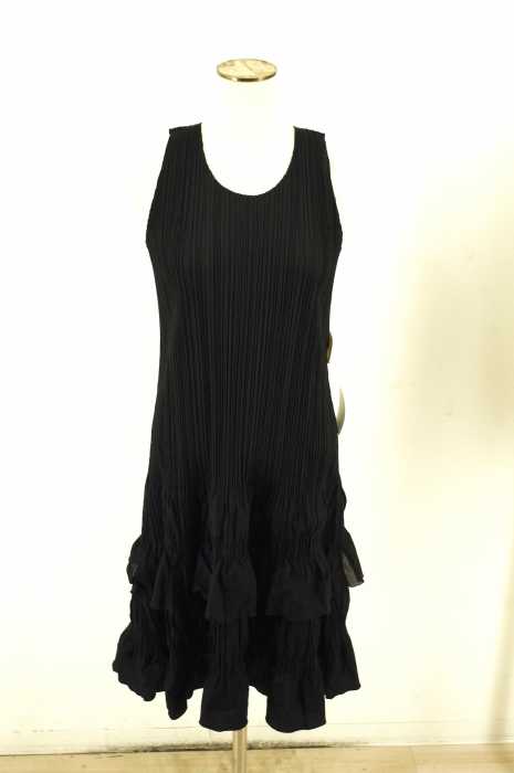 PLEATS PLEASE ISSEY MIYAKE （プリーツプリーズイッセイミヤケ） プリーツ加工ノースリーブフレアワンピース レディース ワンピース