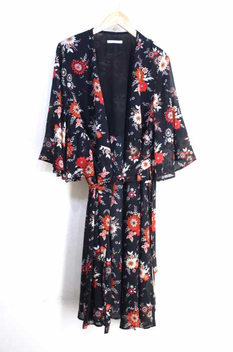 SLY（スライ） DARLIN DAHLIA PEPLUM GOWN ボタニカル柄ガウン レディース アウター