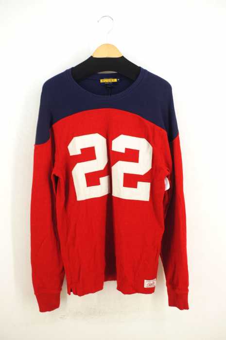 Rugby Ralph Lauren(ラグビーラルフローレン) ダメージ加工 オーバーサイズ バイカラーナンバリングコットンニットワンピース メンズ トップス