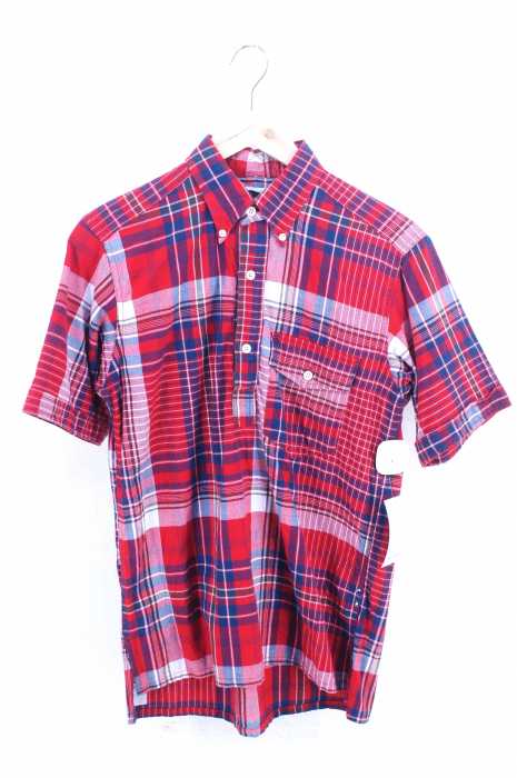 Engineered Garments (エンジニアードガーメンツ) チェック柄半袖プルオーバーシャツ メンズ トップス