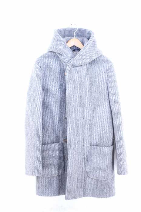 極美品】G-stage ダッフルコート ニット×中綿 イタリア生地 フードXL