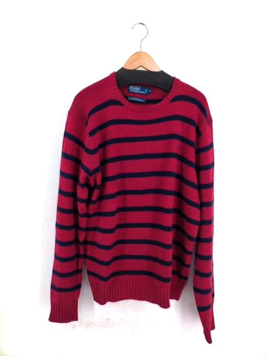 Polo by RALPH LAUREN（ポロバイラルフローレン） ボーダー柄クルーネックコットンニット メンズ トップス