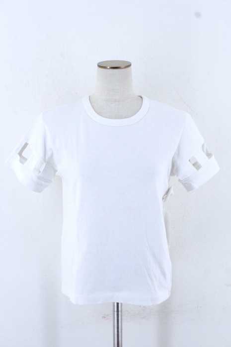 BLACK COMME des GARCONS （ブラックコムデギャルソン） AD2012 カットデザインTシャツ レディース トップス