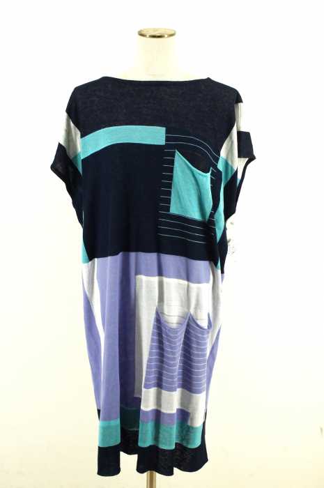 PLEATS PLEASE ISSEY MIYAKE (プリーツプリーズイッセイミヤケ) ポケット総柄ワンピース レディース ワンピース