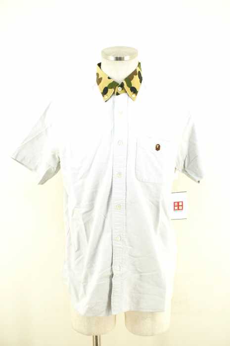 A BATHING APE （アベイシングエイプ） 襟カモ柄半袖BDシャツ メンズ トップス
