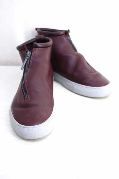 DIEMME(ディエッメ) FONTESI MID BURGUNDY NAPPA ジップアップハイカットスニーカー メンズ シューズ