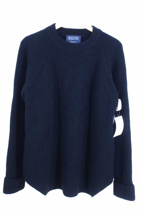 REGULATION Yohji Yamamoto MEN（レギュレーション ヨウジヤマモトメン） 丸首裾ラウンドセーター メンズ トップス