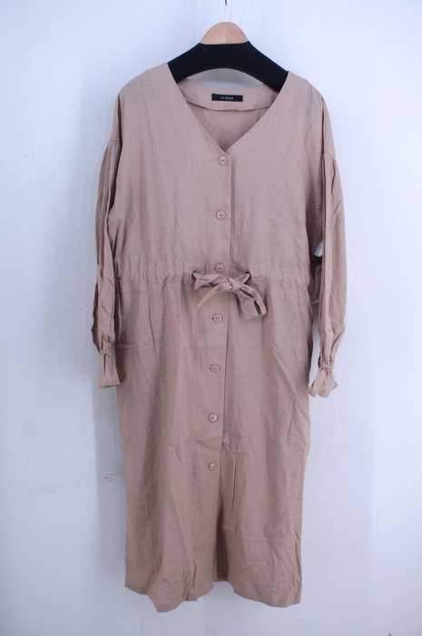 w closet (ダブルクローゼット) 麻レーヨン羽織ワンピース レディース ワンピース