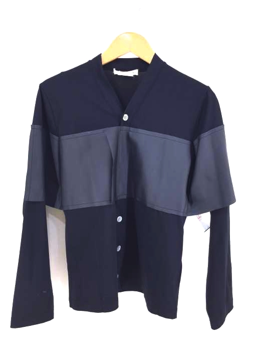 COMME des GARCONS（コムデギャルソン） AD2010 11SS フェイクレザー切替カーディガン レディース トップス