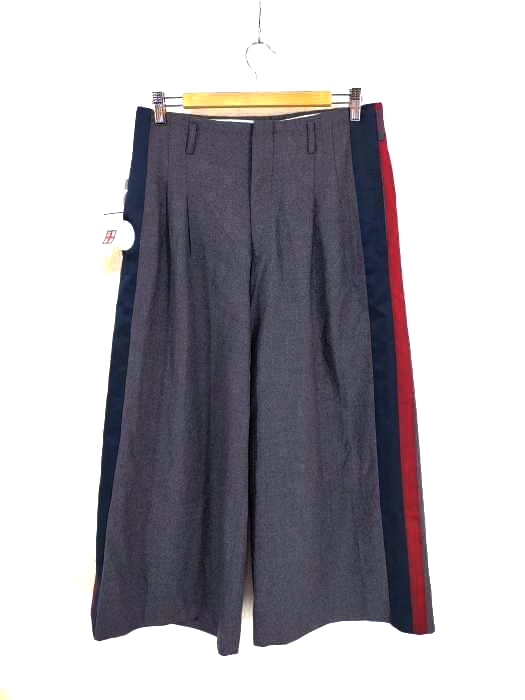 COMME des GARCONS HOMME PLUS（コムデギャルソンオムプリュス） AD2011 側章ワイドパンツ サイドラインワイド2タックスラックスパンツ メンズ パンツ