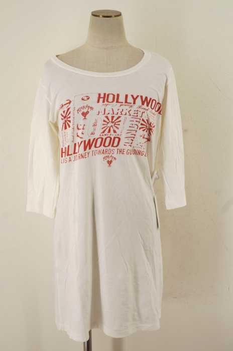 HOLLYWOOD RANCH MARKET （ハリウッドランチマーケット） 七分袖プリントワンピース レディース ワンピース