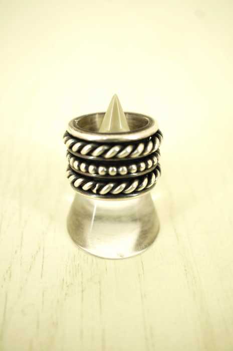 NAVAJO Vintage Jewelry　(ナバホヴィンテージジュエリー) Melvin Francis　sterling silver 3ツイストリング メンズ アクセサリー