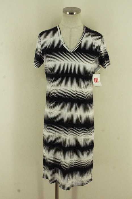 CIVARIZE （） ジオメトリックボーダースーパーロングTシャツ メンズ トップス