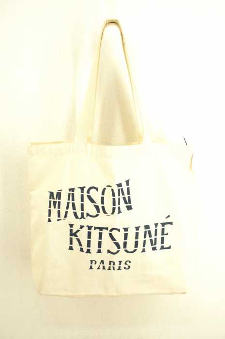 maison kitsune （メゾンキツネ） ロゴトートバッグ　キャンバス レディース バッグ