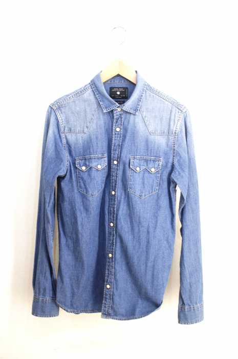 ZARA MAN （ザラマン） ダメージ加工デニムシャツ　SLIMFIT メンズ トップス