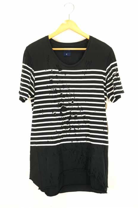 MIHARA YASUHIRO（ミハラヤスヒロ） ダメージ加工ボーダーTシャツ メンズ トップス
