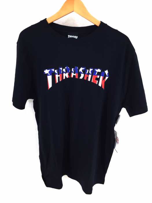 THRASHER(スラッシャー) 星条旗柄 ロゴプリントTシャツ メンズ トップス
