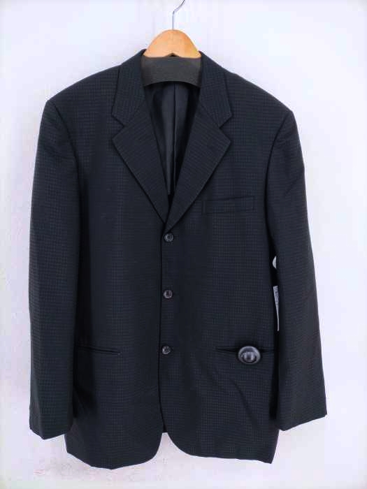 COMME des GARCONS HOMME（コムデギャルソンオム） AD2001 01AW チェック織柄アセテート混ウール3Bテーラードジャケット  田中啓一デザイン メンズ アウター