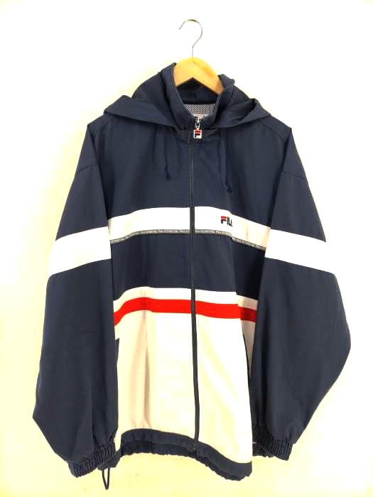 FILA（フィラ） バックロゴ刺繍 ジップアップジャケット メンズ アウター