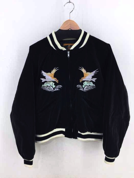 USED古着(ユーズドフルギ) japanese embroidered jackets ベロアスカジャン メンズ アウター