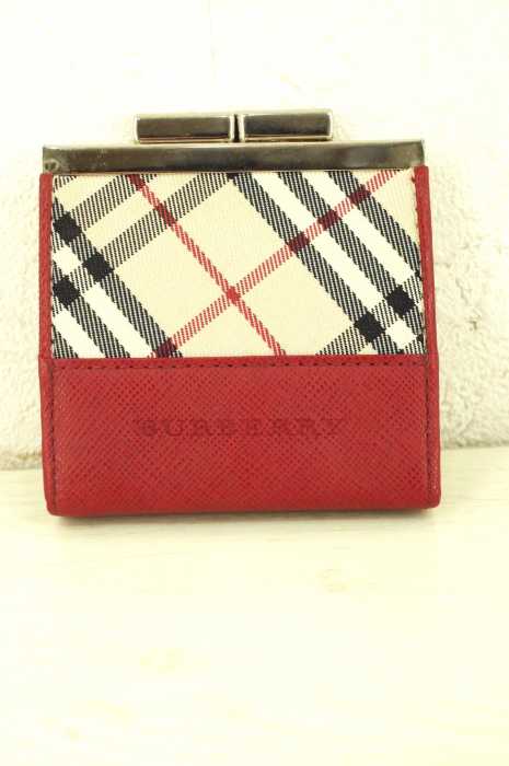 BURBERRY （バーバリー） チェック柄がま口小銭入れ レディース ファッション雑貨