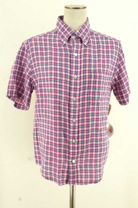UNITED ARROWS green label relaxing （ユナイテッドアローズグリーンレーベルリラクシング） チェック柄ボタンダウン半袖シャツ メンズ トップス