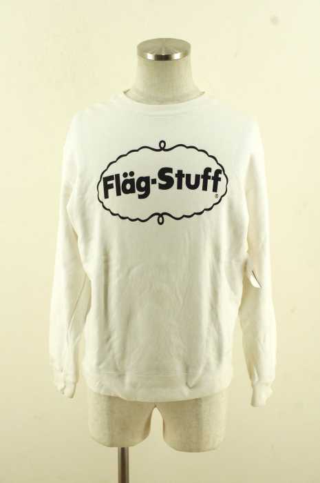 FLAGSTUFF クルーネックプリントスウェット メンズ トップス