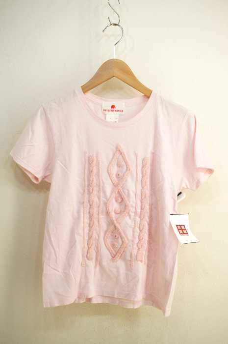 keisuke kanda（ケイスケカンダ） 手編みのニットのせTシャツ レディース トップス