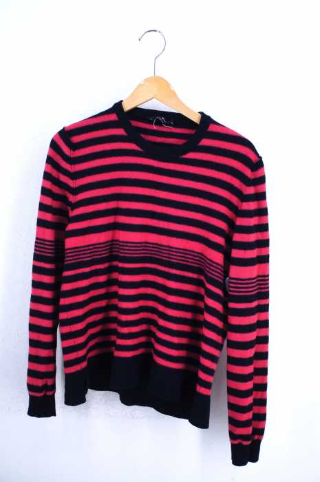 SONIA RYKIEL（ソニアリキエル） ランダムボーダーサイドスリットウールニット レディース トップス