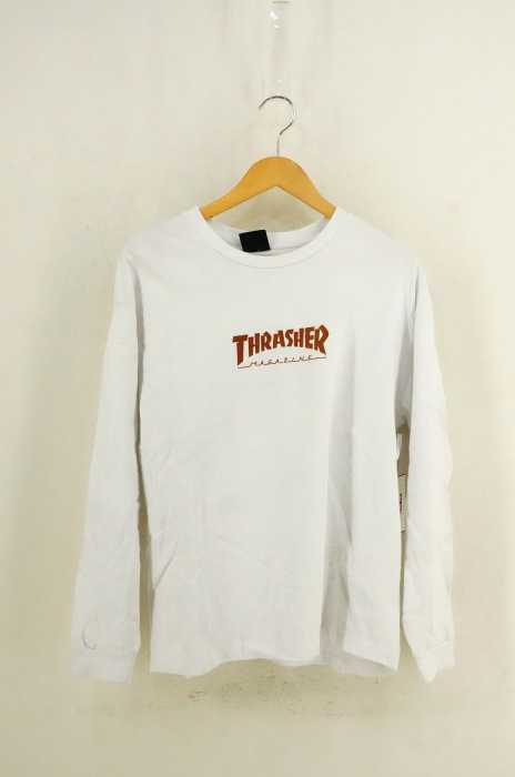 THRASHER（スラッシャー） フロッキーロゴプリントロングスリーブTシャツ メンズ トップス