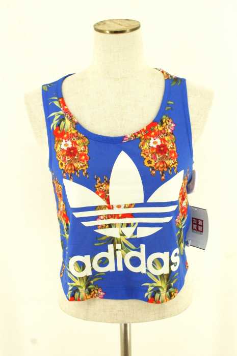 adidas originals （アディダスオリジナルス） 総柄ブランドロゴタンクトップ レディース トップス