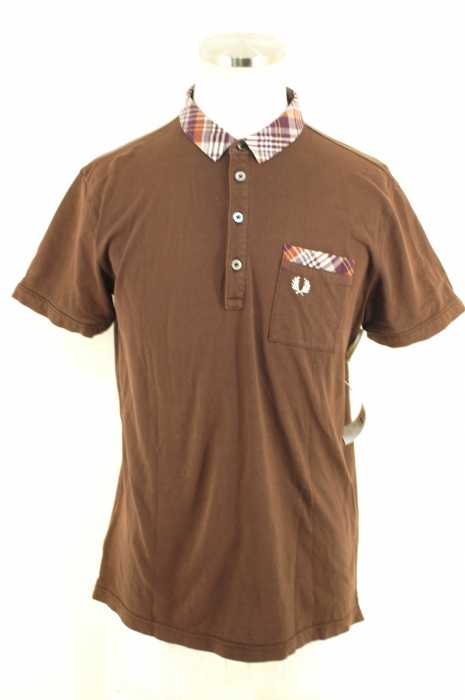 FRED PERRY （フレッドペリー） チェック切替半袖ポロシャツ メンズ トップス