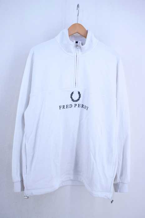 EDIFICE × FRED PERRY(エディフィス フレッドペリー) 90S LOGO ZIP NECK SWEAT TOP メンズ トップス