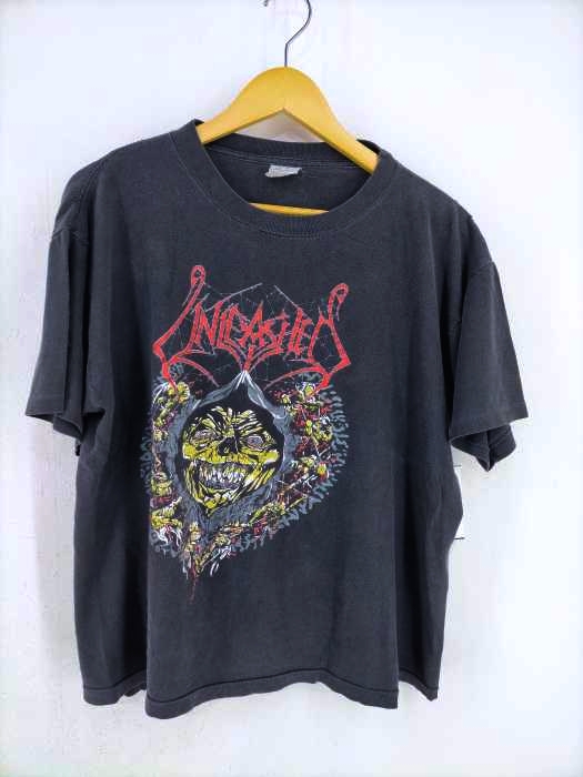 USED古着（ユーズドフルギ） Unleashed  80~90S 両面プリントTシャツ メンズ トップス