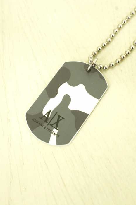 ARMANI EXCHANGE （アルマーニエクスチェンジ） DOG TAG チェーンネックレス メンズ ファッション雑貨