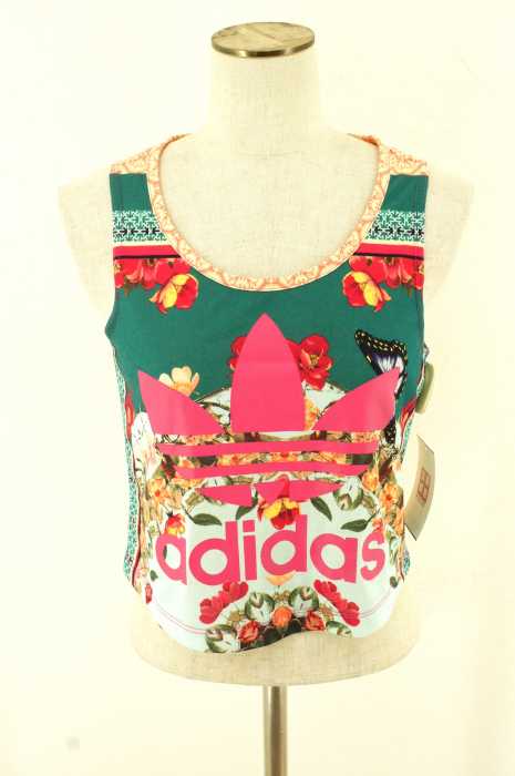 adidas originals （アディダスオリジナルス） 総柄ブランドロゴタンクトップ レディース トップス