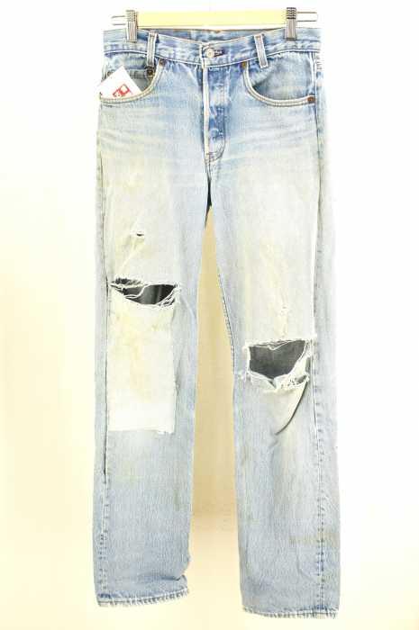 Levi's (リーバイス) パッチワークリメイクデニムパンツ トップ裏553 スモールe レディース パンツ