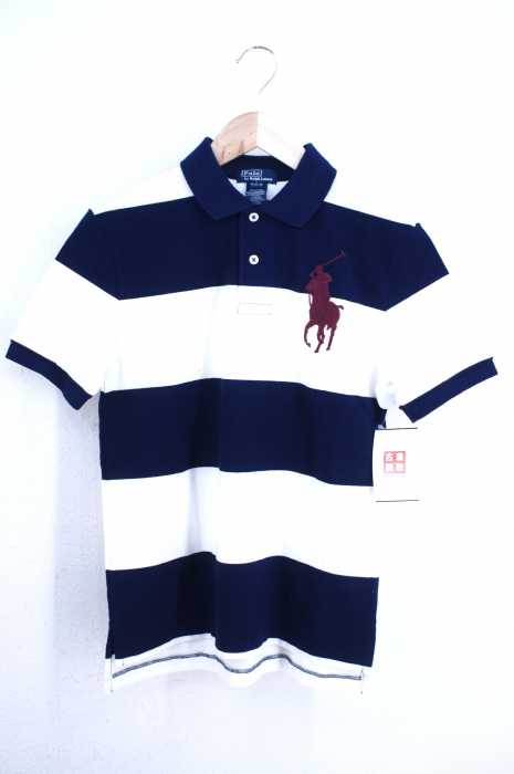 Polo by RALPH LAUREN (ポロバイラルフローレン) ビッグポニー刺繍 ボーダー柄ポロシャツ メンズ トップス