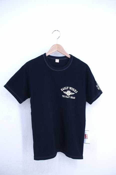 the flat head(ザファットヘッド) クルーネックプリントTシャツ メンズ トップス