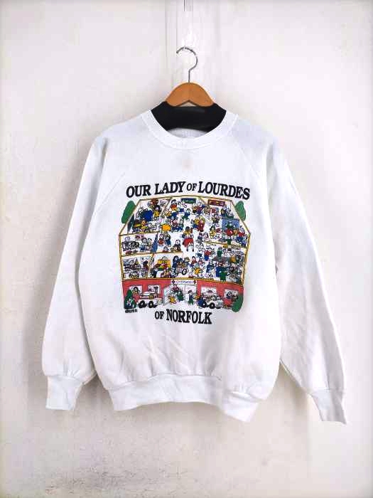 FRUIT OF THE LOOM（フルーツオブザルーム） 90年代 USA製 プリントクルーネックスウェット メンズ トップス