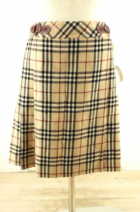 BURBERRY LONDON BLUE LABEL （バーバリーロンドンブルーレーベル） チェック柄タックショートスカート レディース スカート