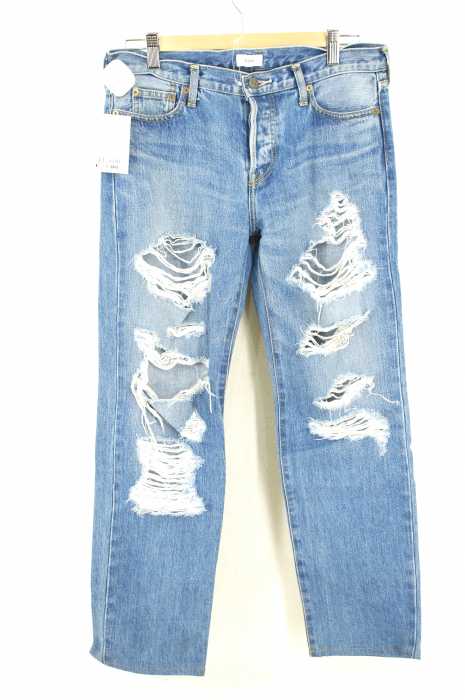 NINE　（ナイン） ペイントクラッシュ加工デニムパンツ レディース パンツ