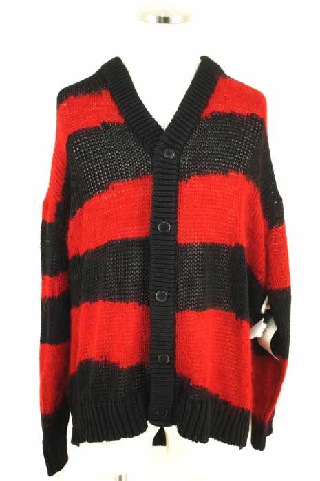 LAD MUSICIAN （ラッドミュージシャン） INTARSIA BORDER KNIT　モヘヤ混ニットカーディガン メンズ トップス