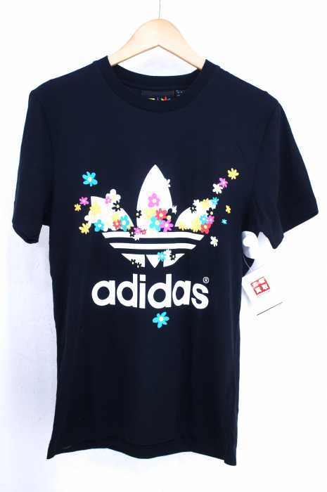 adidas （アディダス） フローラルトレフォイルロゴプリントクルーネックTee メンズ トップス