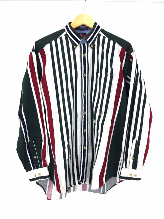 TOMMY HILFIGER (トミーヒルフィガー) OLD マルチストライプ柄長袖BDシャツ メンズ トップス