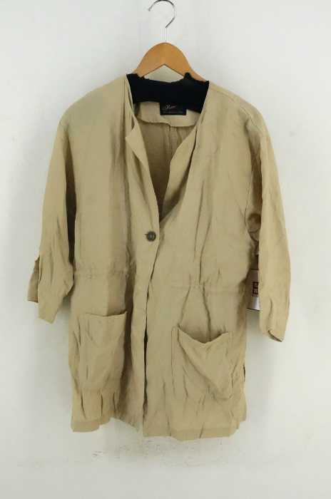 Kastane（カスタネ） 19ss レーヨン混ノーカラー1Bジャケット レディース アウター