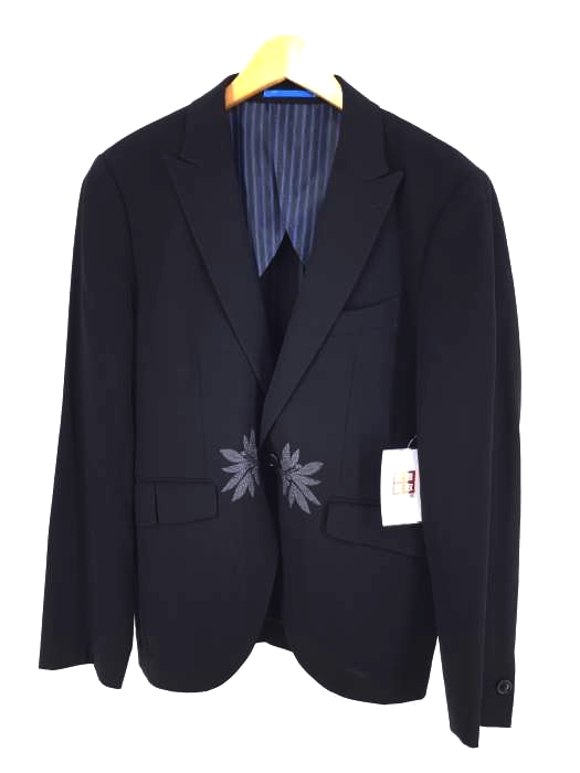LANVIN en Bleu（ランバンオンブルー） 刺繍ウール混テーラードジャケット メンズ アウター