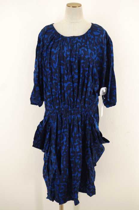 ZUCCa (ズッカ) 15SS Relief print 総柄シルク混ワンピース レディース ワンピース