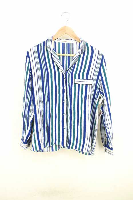 SOLEIADO（ソレイアード） シルクストライプオープンカラーシャツ レディース トップス