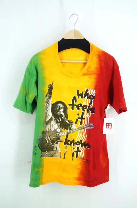 USED古着  （ユーズドフルギ） OLD BOB MARLEY タイダイTシャツ メンズ トップス